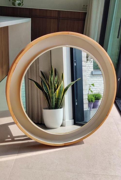 Prachtige XXL vintage wandspiegel met verlichting, Huis en Inrichting, Woonaccessoires | Spiegels, Gebruikt, Ophalen of Verzenden