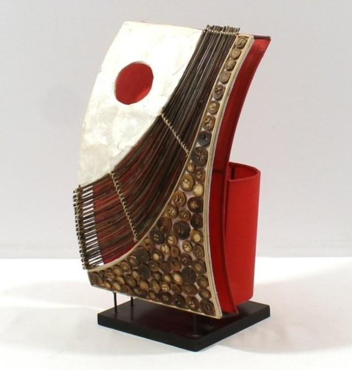 Unieke retro  handgemaakte sfeerlamp....., Antiek en Kunst, Curiosa en Brocante, Ophalen