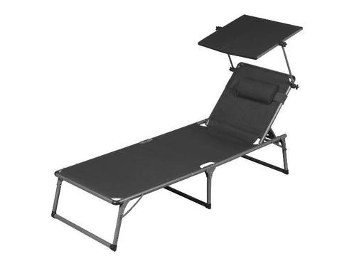 Aluminium ligstoel met zonnekap – NIEUW in verpakking, Tuin en Terras, Ligbedden, Nieuw, Aluminium, Ophalen