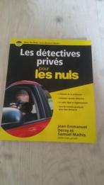 Livre LES DETECTIVES PRIVES POUR LES NULS, Ophalen of Verzenden, Zo goed als nieuw