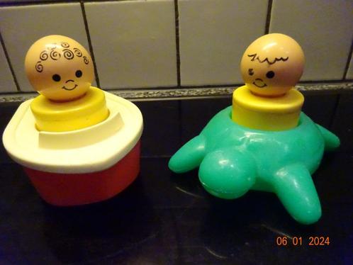 fisher price, badspeelgoed : bootje en schildpadje*VINTAGE*, Kinderen en Baby's, Speelgoed | Fisher-Price, Ophalen of Verzenden