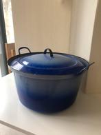 Très ancienne grande casserole en acier émaillée., Plaque céramique, Enlèvement, Utilisé, Autres matériaux