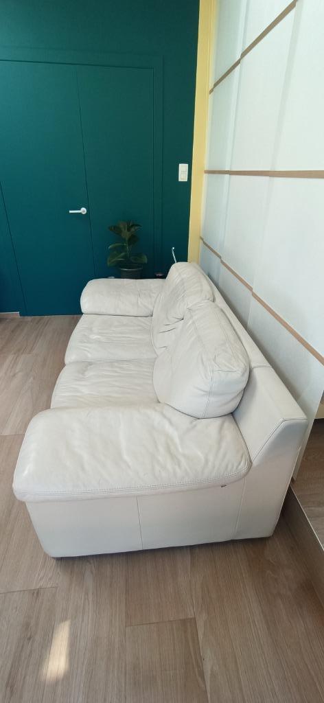 2 divans en cuir, Huis en Inrichting, Zetels | Zetels, Gebruikt, Rechte bank, Driepersoons, 200 tot 250 cm, 75 tot 100 cm, Leer