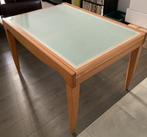 Table à manger avec plateau en verre trempé Calligaris, 100 à 150 cm, Autres essences de bois, Rectangulaire, 50 à 100 cm