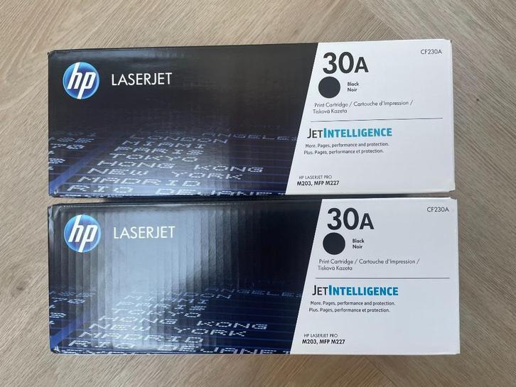 2 nieuwe toners HP CF230A (HP 30A) voor HP M203/MFP M227, Computers en Software, Printerbenodigdheden, Toner, Ophalen of Verzenden