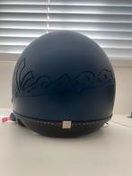 Donkerblauwe Vespa helm in maat L, Fietsen en Brommers, Ophalen, Zo goed als nieuw