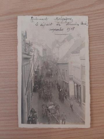 2 postkaarten militair uittocht Duitsers in Tienen nov 1918 beschikbaar voor biedingen