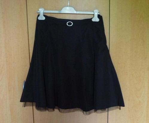 Zwarte gevoerde rok met riempje en strasssteentjes van H&M, Kleding | Dames, Rokken, Maat 36 (S), Ophalen of Verzenden