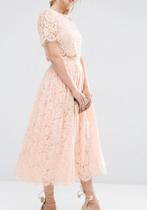 Lichtroze kanten jurk van Asos, Vêtements | Femmes, Robes, Comme neuf, Taille 36 (S), Envoi