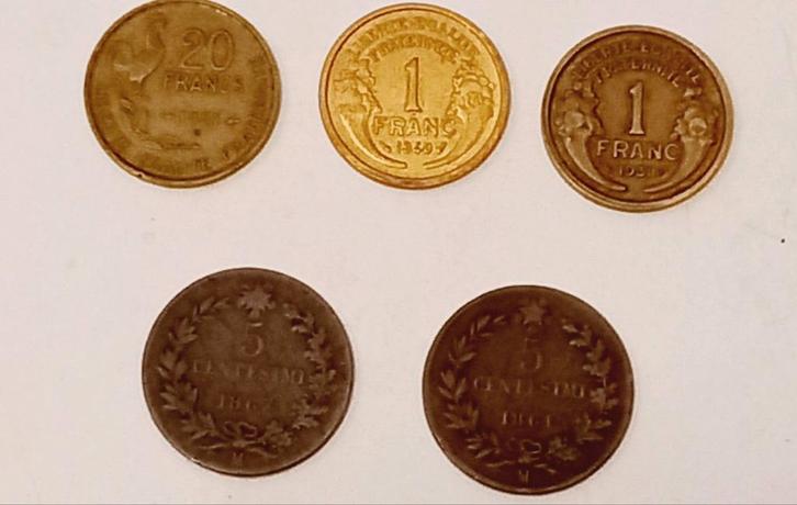 Lot monnaies anciennes France & Italie, Postzegels en Munten, Munten | Europa | Euromunten, Losse munt, Frankrijk, Verzenden