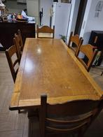 Table en bois + 6 chaises – GRATUIT, Maison & Meubles, Enlèvement, Utilisé, 4 à 6 chaises