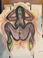 Erotische tekening: het oog, Ophalen of Verzenden