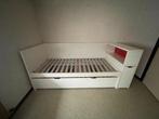 Eénpersoonsbed met onderbed, Huis en Inrichting, Ophalen, Eenpersoons, Wit, Zo goed als nieuw