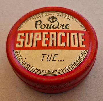 Ancien insecticide en étain Supercide., Enlèvement ou Envoi, Comme neuf