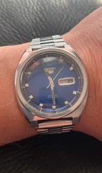 Seiko Super5 Blue Dial Vintage 70’, Handtassen en Accessoires, Gebruikt, Staal, Polshorloge, Ophalen of Verzenden