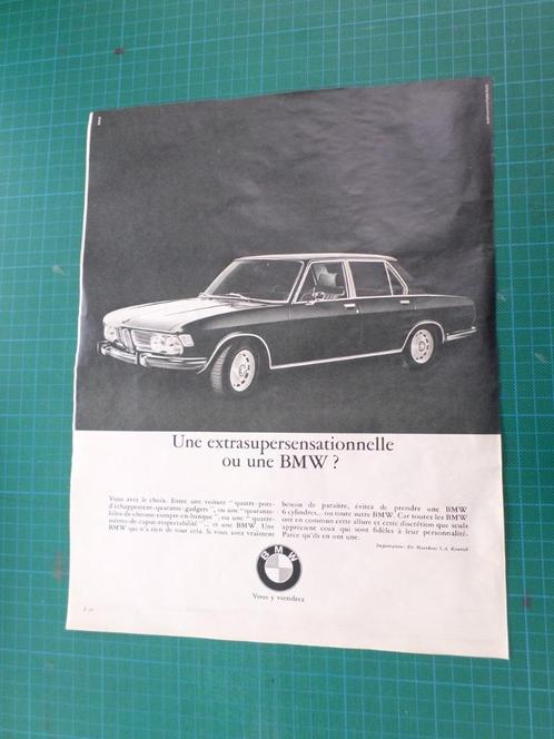 BMW - publicité papier - 1969, Verzamelen, Merken en Reclamevoorwerpen, Gebruikt, Overige typen, Ophalen of Verzenden