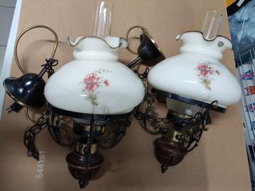 2 prachtige vintage lampen van Murano-glas van Vetrarti