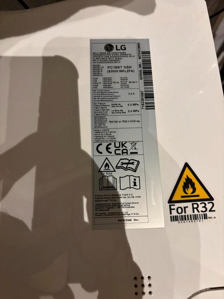 Airco lg 5kw zo goed als nieuw, Electroménager, Climatiseurs, Comme neuf, Climatisation murale, 100 m³ ou plus grand, Refroidissement et Déshumidification