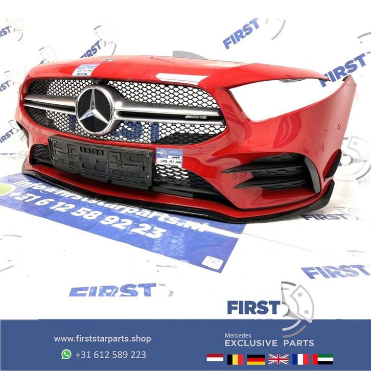 W177 A35 AMG PERFORMANCE VOORBUMPER ROOD COMPLEET AERO PAKKE, Auto-onderdelen, Carrosserie, Bumper, Mercedes-Benz, Voor, Gebruikt