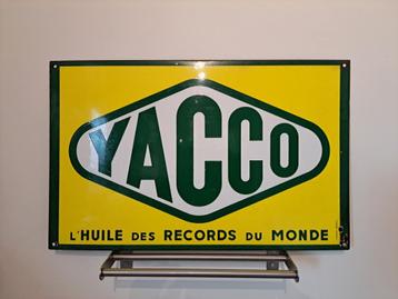 Emaille reclamebord Yacco  olie beschikbaar voor biedingen