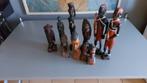 7 Afrikaanse beeldjes in hout, Antiek en Kunst, Ophalen