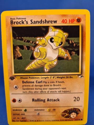 Brock's Sandshrew 71/132 - Gym Heroes (1st edition) beschikbaar voor biedingen