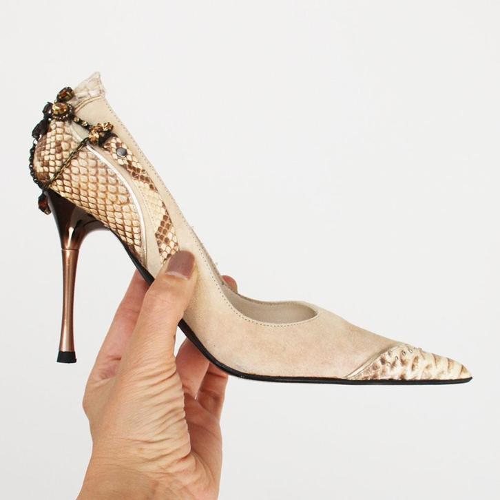 Schitterende Leren El Dantes Pumps - s5 (Maat 37) € 95,-, Kleding | Dames, Schoenen, Zo goed als nieuw, Pumps, Overige kleuren