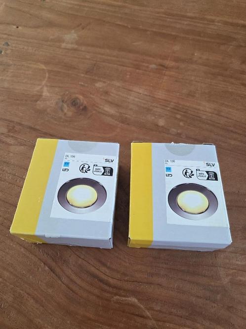 2 ledspots, Huis en Inrichting, Lampen | Spots, Zo goed als nieuw, Plafondspot of Wandspot, Metaal of Aluminium, Led, Inbouw, Ophalen