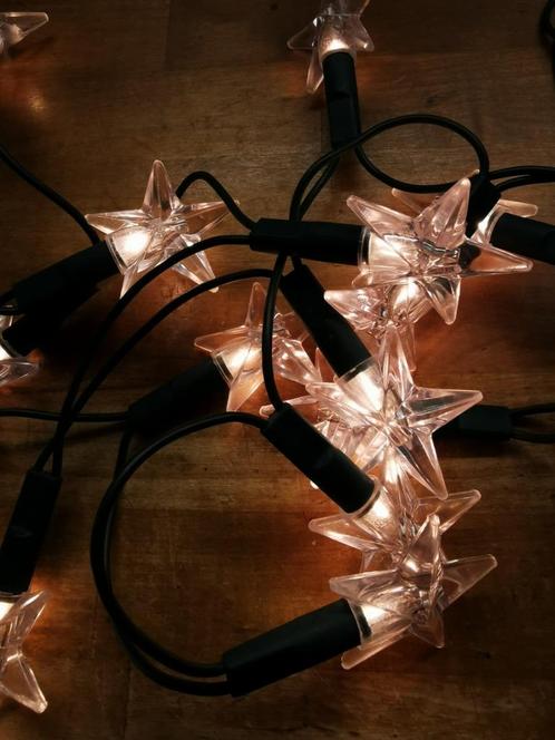 Kerstverlichting 20 lampjes met sterretjes knipperfunctie, Diversen, Kerst, Gebruikt, Ophalen of Verzenden