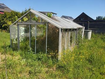 Te koop serre, Tuin en Terras, Ophalen, Glas, Gebruikt, Aluminium