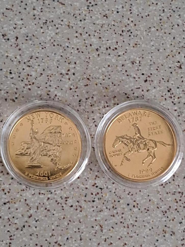 2 Beroemde Amerikaanse State Quarters met Certificaat, Timbres & Monnaies, Monnaies | Europe | Monnaies euro, Enlèvement ou Envoi