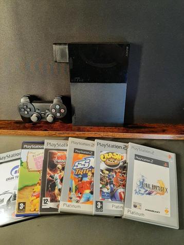 Playstation 2 slim + Games + controller + kabels beschikbaar voor biedingen