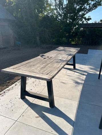 Eiken tuintafel te koop, Tuin en Terras, Ophalen, Zo goed als nieuw