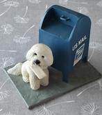 twee honden beeldjes van een bichon frisé, Ophalen of Verzenden, Zo goed als nieuw, Dier