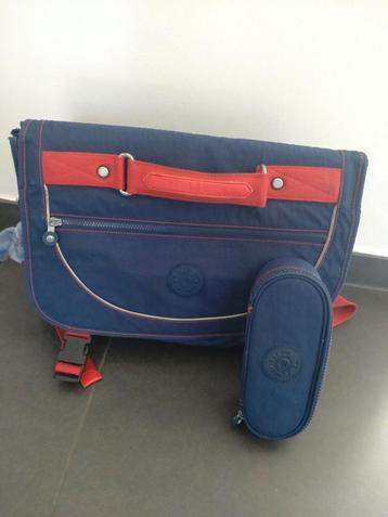 Kipling boekentas met bijhorende pennenzak + Kipling aapjes, Enlèvement, Comme neuf