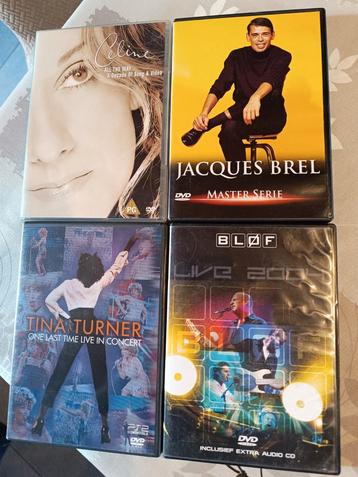 4 x music dvd's beschikbaar voor biedingen