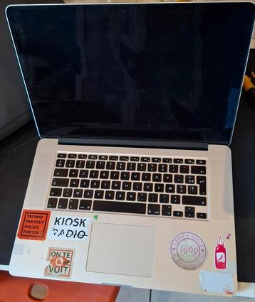 MacBook pro 2014/2015 pour pièces / defect pas de capot, Enlèvement, MacBook