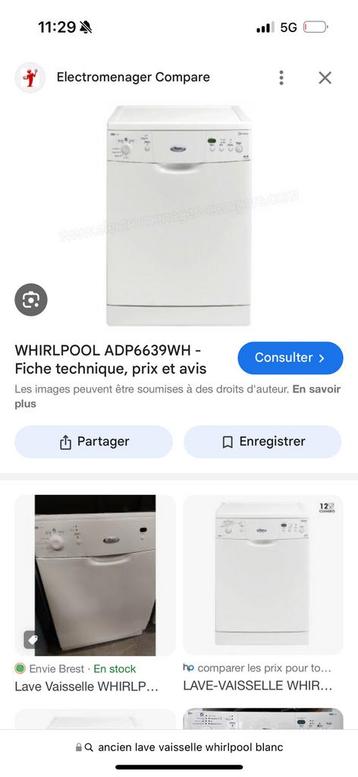 Lave vaiselle whirpool, Enlèvement