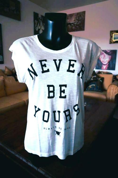 T-shirt: ‘never be yours, always be mine’, Vêtements | Femmes, T-shirts, Neuf, Taille 42/44 (L), Blanc, Manches courtes, Enlèvement ou Envoi