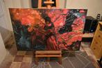Schilderij van gitarist, Michael Angelo Batio, Olieverfschil, Ophalen