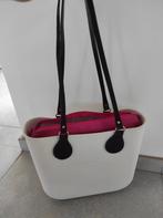 O bag mini wit met roze/paars, Bijoux, Sacs & Beauté, Sacs | Sacs Femme, Enlèvement ou Envoi, Utilisé, Blanc