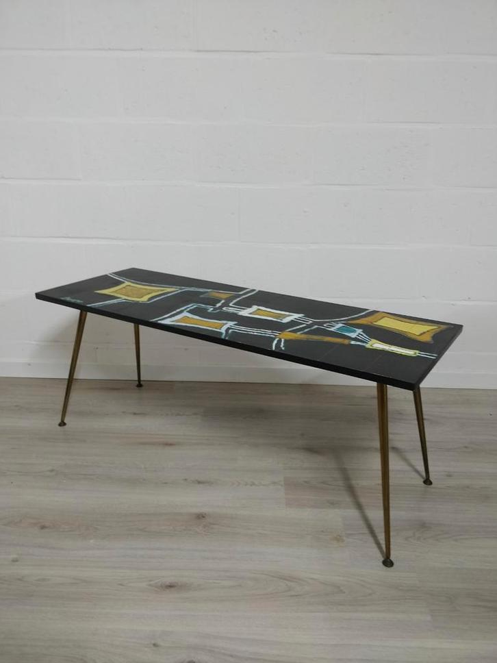 Vintage midcentury salontafel  | sidetable, Huis en Inrichting, Tafels | Salontafels, Zo goed als nieuw, Ophalen