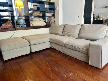 Canapé IKEA KIVIK 3 Places + repose pied - rangement, Trois personnes, Moins de 75 cm, Banc d'angle, 150 à 200 cm
