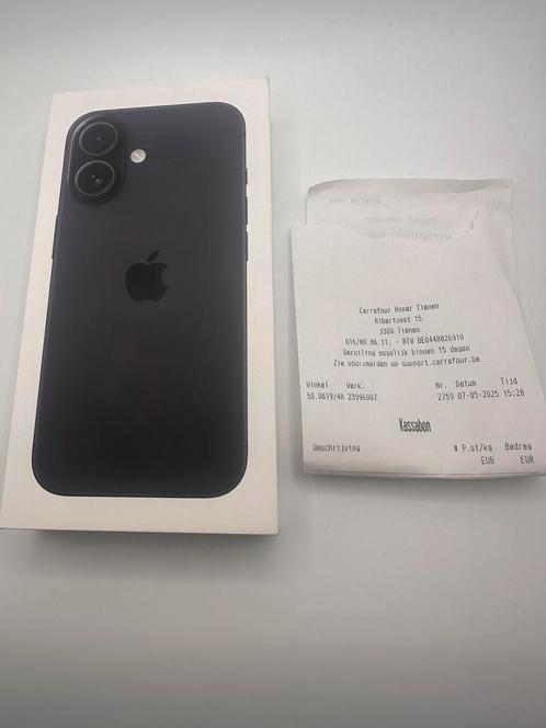 iPhone 16 128Gb Zwart Sealed, Telecommunicatie, Mobiele telefoons | Apple iPhone, Zwart, Ophalen of Verzenden