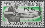 Tsjechoslowakije 1957 - Yvert 903 - Boogschieten (ST), Affranchi, Envoi, Autres pays