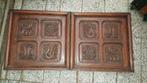 2 kleine uitgesneden houten deuren, Ophalen of Verzenden