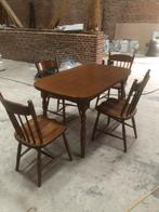 Table salle à manger en chêne 4 chaise, Antiquités & Art, Enlèvement