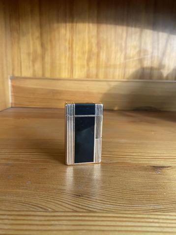 briquet Dupont grand modèle plaqué or 20µ et laque de chine, Enlèvement ou Envoi, Utilisé, Briquet
