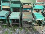 Retro oude metalen stoelen, Tuin en Terras, Tuinstoelen, Ophalen, Zo goed als nieuw