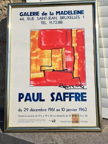 affiche avec une peintre de paul saffre beschikbaar voor biedingen